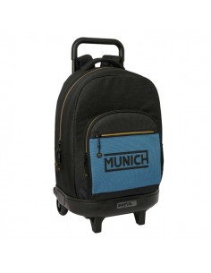 Safta Munich Mochila con Carro - Extraible - 33L - Portabotellas - Tarjeta de Identificacion Personal - Cremallera con Doble
