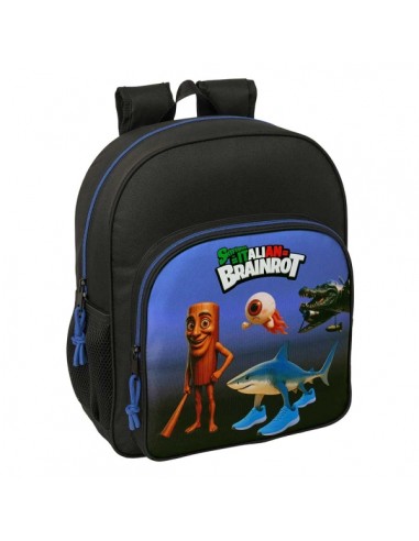 Safta Brainrot Mochila - 15L - Adaptable a Carro - Bolsillo Frontal - Portabotellas - Cremallera con Doble Tirador - Asa de