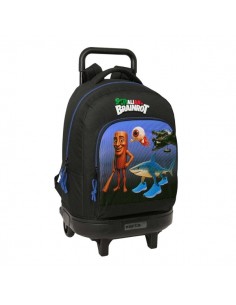 Safta Brainrot Mochila con Carro - Extraible - 33L - Portabotellas - Tarjeta de Identificacion Personal - Cremallera con