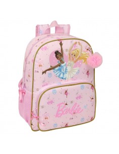 Safta Barbie Ballet Mochila - Adaptable a Carro - Bolsillo Frontal - Portabotellas - Cremallera con Doble Tirador - Asa de