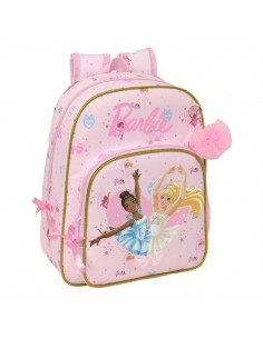 Safta Barbie Ballet Mochila Infantil - Portabotellas - Bolsillo Frontal - Adaptable a Carro - Hombreras Acolchadas -
