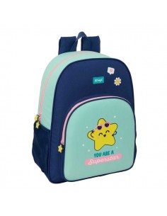 Safta Mr. Wonderful Estrella Mochila - Adaptable a Carro - Bolsillo Frontal - Portabotellas - Cremallera con Doble Tirador -