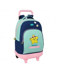 Safta Mr. Wonderful Estrella Mochila con Carro - Extraible - 33L - Portabotellas - Tarjeta de Identificacion Personal - Doble