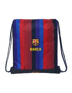 Safta F.C.Barcelona 1Â-Equipacion 26 27 Saco Plano - Cierre con Cordones - Bolsillo Interior con Cremallera - 35x40x1cm -