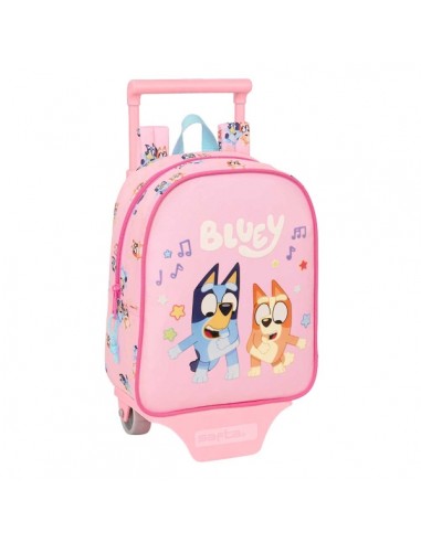 Safta Bluey Dance Mochila con Carro - Extraible - 6L - Tarjeta de Identificacion Personal - Asa de Mano - 22x27x10cm - Color