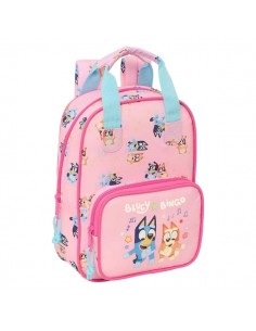 Safta Bluey Dance Mochila Infantil - Tarjeta de Identificacion Personal - Bolsillo Frontal - Hombreras Acolchadas - 20x28x8cm