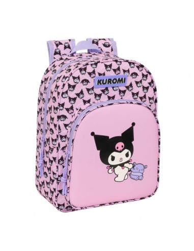 Safta Kuromi Mochila Infantil - Portabotellas - Bolsillo Frontal - Adaptable a Carro - Hombreras Acolchadas - 26x34x11cm -