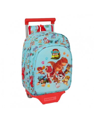 Safta Paw Patrol Dino Rescue Mochila con Carro - Extraible - Portabotellas - Bolsillo Frontal - Asa de Mano - 26x34x11cm -