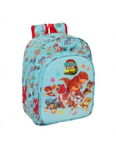 Safta Paw Patrol Dino Rescue Mochila Infantil - Portabotellas - Bolsillo Frontal - Adaptable a Carro - Hombreras Acolchadas -