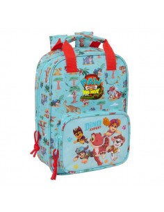 Safta Paw Patrol Dino Rescue Mochila Infantil - Tarjeta de Identificacion Personal - Bolsillo Frontal - Adaptable a Carro -