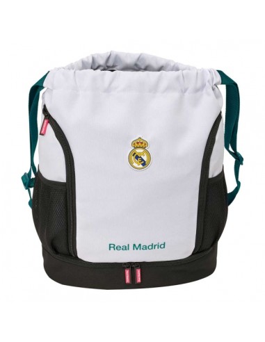 Safta Real Madrid Equipacion 26 27 Saco Mochila - Cremallera Bidireccional - Portabotellas - Hombreras de Cinta Ajustables -
