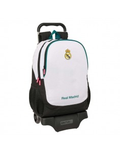 Safta Real Madrid Equipacion 26 27 Mochila con Carro - Extraible - 23L - Portabotellas - Cremallera - Doble Tirador - Asa de
