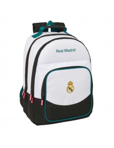 Safta Real Madrid Equipacion 26 27 Mochila - Adaptable a Carro - Bolsillo Frontal - Portabotellas - Cremallera con Doble