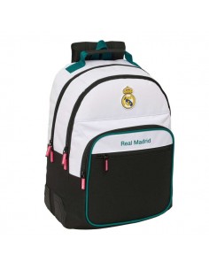 Safta Real Madrid Equipacion 26 27 Mochila - Adaptable a Carro - Bolsillo Frontal - Portabotellas - Cremallera con Doble