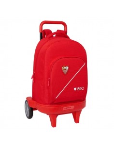 Safta Sevilla FC Mochila con Carro - Extraible - 33L - Portabotellas - Tarjeta de Identificacion Personal - Ruedas