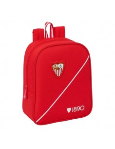 Safta Sevilla FC Mochila Guarderia - 6L - Cremallera - Asa de Mano - Tarjeta de Identificacion Personal - Adaptable a Carrito