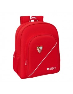 Safta Sevilla FC Mochila - 15L - Adaptable a Carro - Bolsillo Frontal - Portabotellas - Cremallera con Doble Tirador - Asa de
