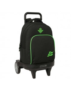 Safta Real Betis Balompie Mochila con Carro - Extraible - 33L - Portabotellas - Tarjeta de Identificacion Personal - Ruedas