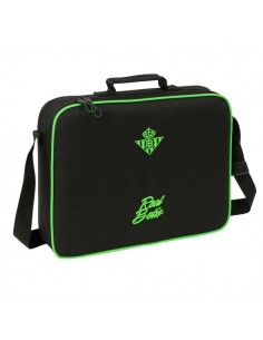 Safta Real Betis Balompie Maletin con Cremallera - Bandolera Ajustable - Asa Forrada - Doble Tirador - Fondo Semirigido -