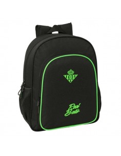 Safta Real Betis Balompie Mochila - 15L - Adaptable a Carro - Bolsillo Frontal - Portabotellas - Cremallera con Doble Tirador