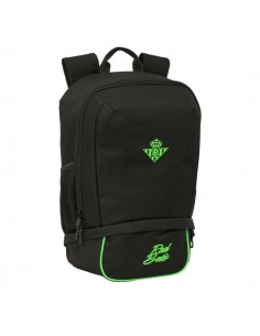 Safta Real Betis Balompie Mochila Zapatillero - Cremallera con Doble Tirador - Bolsillo Interior - Portabotellas - Asa de
