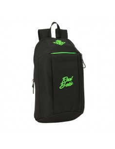 Safta Real Betis Balompie Mini Mochila - 8.5L - Hombreras Acolchadas - Cremallera Vertical - Asa Superior - Bolsillo Frontal