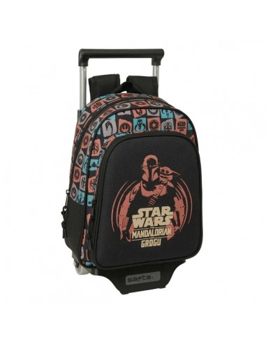 Safta Mandalorian and Grogu Mochila con Carro - Extraible - Portabotellas - Bolsillo Frontal - Asa de Mano - 27x33x10cm -