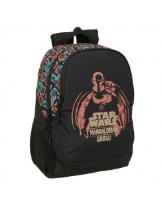 Safta Mandalorian and Grogu Mochila - 23L - Adaptable a Carro - Espalda Acolchada - Portabotellas - Cremallera con Doble