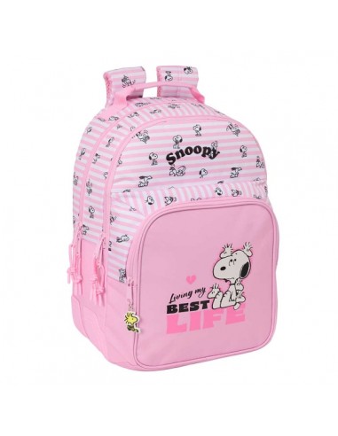 Safta Snoopy Mochila - Adaptable a Carro - Bolsillo Frontal - Portabotellas - Cremallera con Doble Tirador - Asa de Mano -