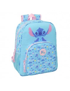 Safta Stitch Waves Mochila - Adaptable a Carro - Bolsillo Frontal - Portabotellas - Cremallera con Doble Tirador - Asa de