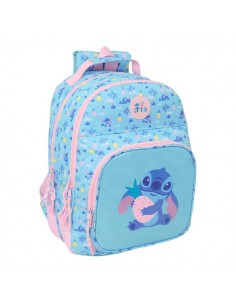Safta Stitch Waves Mochila - Adaptable a Carro - Bolsillo Frontal - Portabotellas - Cremallera con Doble Tirador - Asa de