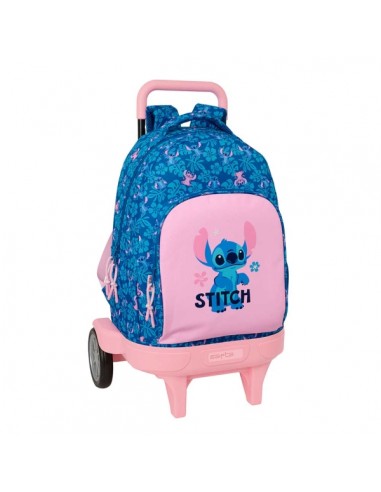 Safta Stitch Lio Mochila con Carro - Extraible - 33L - Portabotellas - Tarjeta de Identificacion Personal - Ruedas