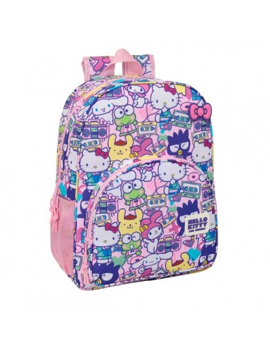 Safta Hello Kitty and Friends Mochila - Adaptable a Carro - Bolsillo Frontal - Portabotellas - Cremallera con Doble Tirador -