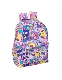 Safta Hello Kitty and Friends Mochila para Portatiles hasta 14.1" - Portabotellas - Cremallera con Doble Tirador - Asa de