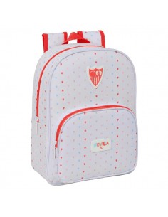 Safta Sevilla FC Preescolar Mochila Infantil - Portabotellas - Bolsillo Frontal - Adaptable a Carro - Hombreras Acolchadas -