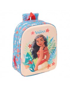 Safta Vaiana Mochila Guarderia 3D - 6L - Cremallera - Asa de Mano - 22x27x10cm - Color Azul