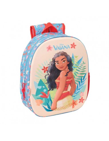 Safta Vaiana Mochila 3D - Portabotellas - Hombreras Acolchadas - Asa de Mano Superior - 27x33x10cm - Color Azul