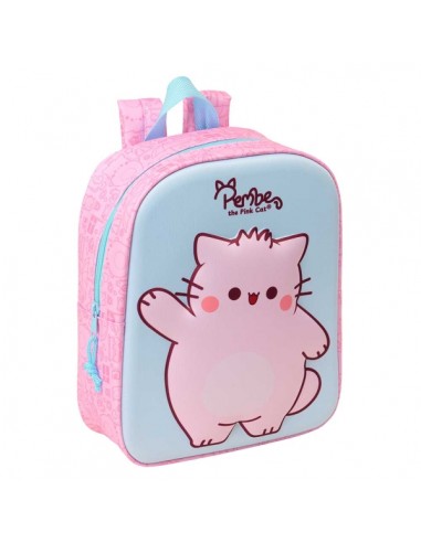 Safta Pembe Mochila Guarderia 3D - 6L - Cremallera - Asa de Mano - 22x27x10cm - Color Rosa Pastel