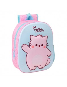Safta Pembe Mochila 3D - Portabotellas - Hombreras Acolchadas - Asa de Mano Superior - 27x33x10cm - Color Rosa Pastel