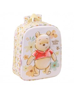Safta Winnie the Pooh Mochila Guarderia 3D - 6L - Cremallera - Asa de Mano - 22x27x10cm - Color Amarillo Pastel