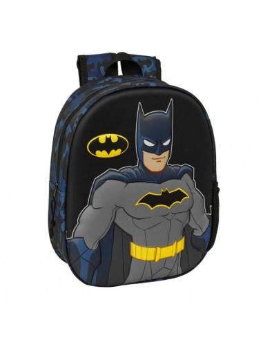 Safta Batman Mochila 3D - Portabotellas - Hombreras Acolchadas - Asa de Mano Superior - 27x33x10cm - Color Negro
