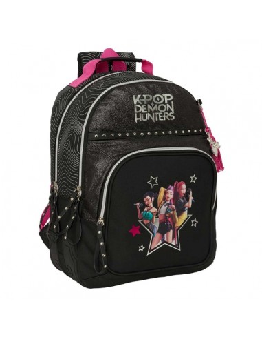 Safta K-Pop Demon Hunters Energy Mochila - Adaptable a Carro - Bolsillo Frontal - Portabotellas - Cremallera con Doble