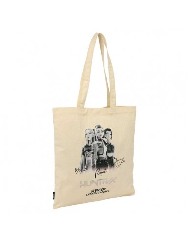 Safta K-Pop Demon Hunters Tour Tote Bag Bolsa de Tela - Asas de Mano - 38x42cm - Color Beige