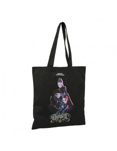 Safta K-Pop Demon Hunters Warriors Tote Bag Bolsa de Tela - Asas de Mano - 38x42cm - Color Negro