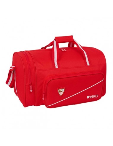 Safta Sevilla FC Bolsa de Deporte - Bandolera Ajustable - Bolsillo Frontal - Cremallera con Doble Tirador - Tacos en la Base