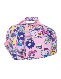 Safta Hello Kitty and Friends Bolsa de Deporte - Bandolera Ajustable - Bolsillo Frontal - Cremallera con Doble Tirador -