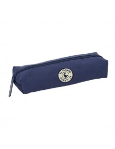 Safta el Ganso Jeans Portatodo Rectangular - Goma Elastica Trasera - Cremallera - 22x4x7cm - Color Azul Marino