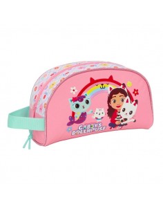 Safta Gabby's Dollhouse Neceser - Adaptable a Carro - Asa de Mano Lateral - Bolsillo Interior con Cremallera - 26x16x9cm -