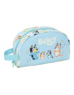 Safta Bluey Ready Neceser - Adaptable a Carro - Asa de Mano Lateral - Bolsillo Interior con Cremallera - 26x16x9cm - Color