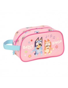 Safta Bluey Dance Neceser - Adaptable a Carro - Asa de Mano Lateral - 26x15x12cm - Color Rosa